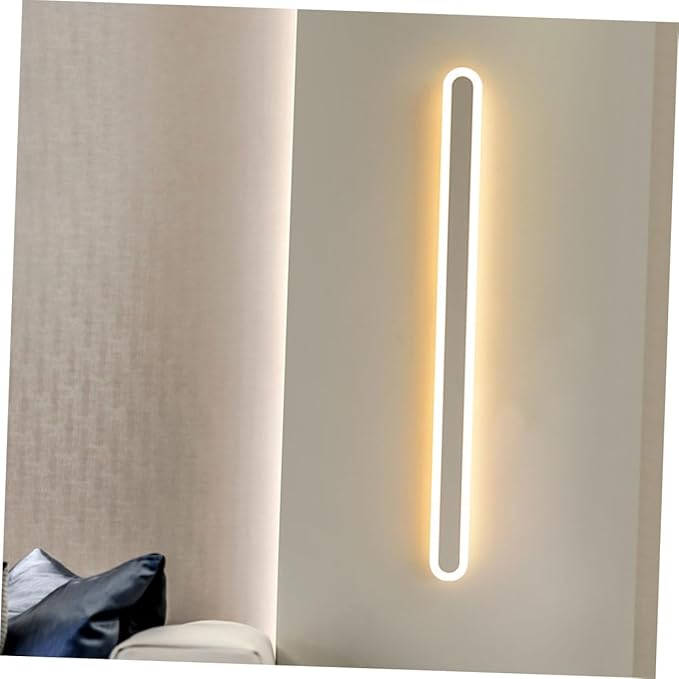 Modern LED Wall Light Fixture Minimalist Backdrop Light for Bedroom Living Room Corridor Durable Iron Construction Warm Light Home Decoration
