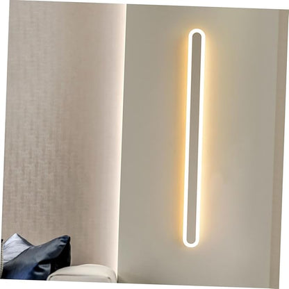 Modern LED Wall Light Fixture Minimalist Backdrop Light for Bedroom Living Room Corridor Durable Iron Construction Warm Light Home Decoration