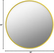 Fabuday Round Gold Mirror 30 Inch - Large Circle Mirror for Bathroom, Bedroom, Living Room, Hallway Decor, Hanging Big Golden Framed Circular Mirror