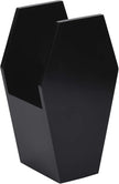 EpicGifts Goth Makeup Shelf - 3 Shelf Standing or Floating Wall Coffin, Makeup Brush Holder (Black)