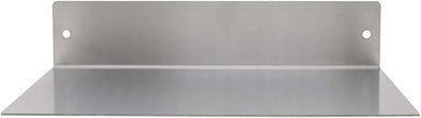 Buhbo Mitus Floating Shelf Wall Mounted (8 inch x 12 inch) Heavy Duty Industrial Modern, Brushed Stainless Steel