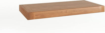 AquaTeak 18" Moa Teak Floating Wall Shelf - 18 Inch