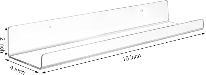 Dezzer 10 Pack Acrylic Shelves for Wall, 15