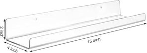 Dezzer 10 Pack Acrylic Shelves for Wall, 15