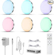 6 Pack Smart Under Cabinet Lights, WiFi RGB LED Strip with Alexa & Google Assistant, App & Remote Control, Dimmable, Music Sync, Timer for Kitchen, Bedroom, Counter Lighting