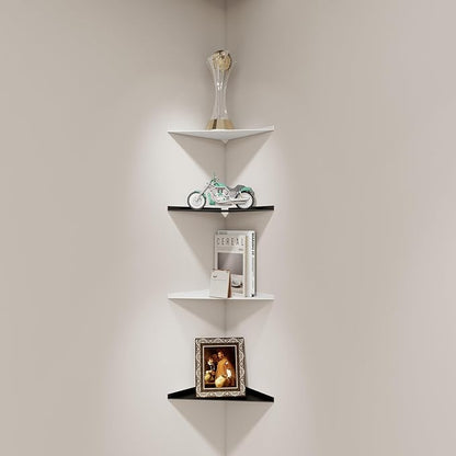 3.0mm Aluminum Alloy Corner Shelf Wall Mounted, for Bathrooms,Offices, Bedrooms,Kitchens,Dorm Rooms and Living Rooms (White, 11.3 inch White Corner Shelf)