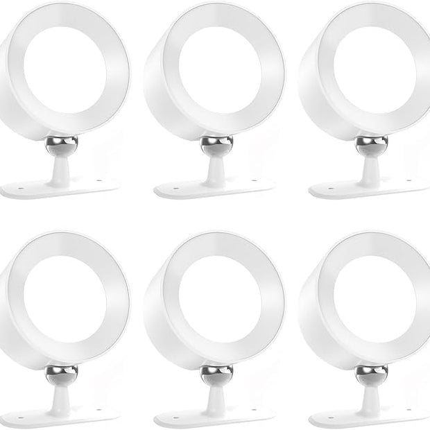 Aomees Wall Lights Battery Operated Wall Sconce, 3 Color Temperatures & 3 Brightness Levels & Remote and Touch 360°Rotation, Mounted Cordless Lamp Magnetic Rechargeable Led Lights for Bedroom 6pcs