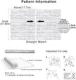 Cohoo Home Brick Wallpaper Peel and Stick Contact Paper 197inL 18inW Faux 3D Brick Contact Paper for Wall White Gray Self Adhesive Removable Wallpaper Backsplash Bedroom Wall Sticky Waterproof Thick