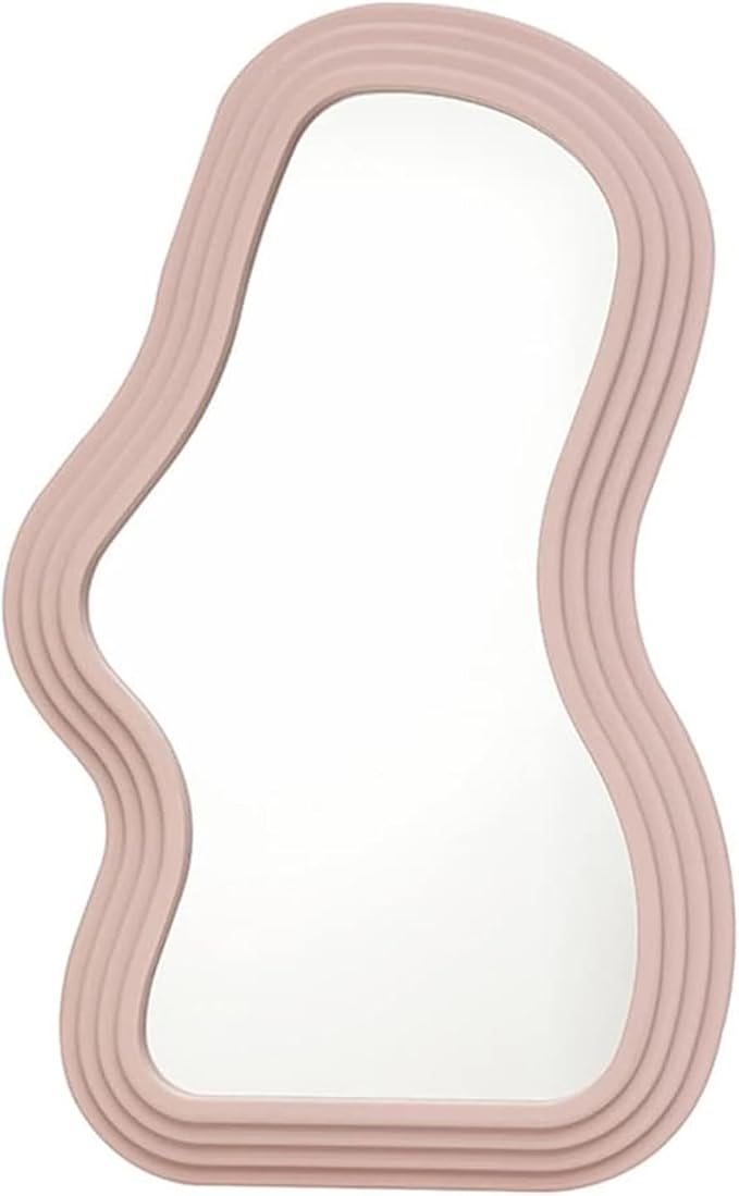 Mokoze Asymmetrical Wall-Mounted Mirror, Creative Unique Decorative Mirrors, Funky Wavy Mirror 15.94