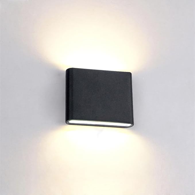 NUOBESTY 1Pc Modern LED Wall Lamp Black Indoor Light Fixture for Bedroom Corridor Living Room Soft Warm Lighting Durable Design Minimalist Style