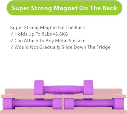 Magnetic Spice Rack with Jars Magnetic Spice Rack for Refrigerator 24 Spice Jars with Label Magnetic Shelves for Fridge 4 Pack Pink