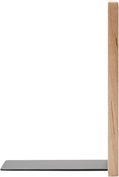 Pandapark Wood Decorative Bookends,Non-Skid Bookend for Shelves,Heavy Duty Bookends,Book Stand for Books/CDs,1 Pair