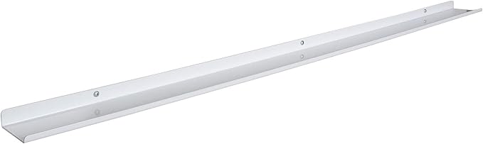 Floating Ledge, Photo Shelf, Art Ledge - Very Durable and Made in The USA (White, 42")