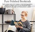 Nature's Decorations Brown Agate Bookends – A+ Grade Geode Heavy Duty Decorative Stone Crystal Book Ends for Shelves & Bookcases, Natural Polished Bookshelf Decor, 1 Pair 6-8Lbs