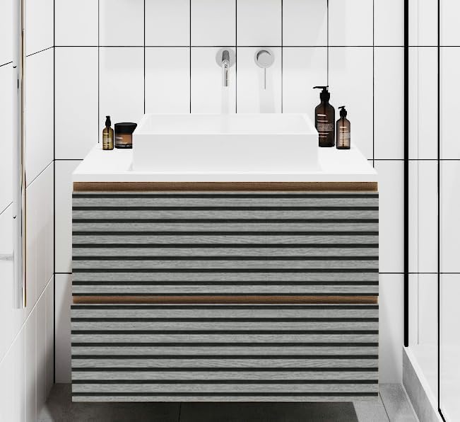 Wallpaper Peel and Stick Wood Grating Stripe Self-Adhesive Wallpaper Faux Wood Contact Paper Wood Slats Self Adhesive Wall Paper PVC Vinyl Film Removable Waterproof (Wood D, 17.3
