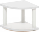Furinno Turn-N-Tube Kitchen Countertop Organizer, 2-Tier Corner Countertop Organizer Shelf, Corner Shelf, for Kitchen, Pantry, Organizers and Storage, White