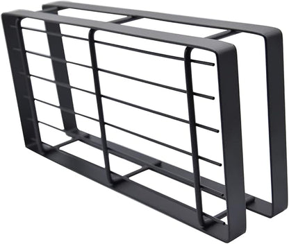 Hoshen Kitchen Hanging Buckle Spice Rack, Wrought Iron Coating Storage Rack, Wall-Mounted Spice Bottle Jam Storage Rack, Bathroom Storage Rack，1 Piece ，Black，35CM