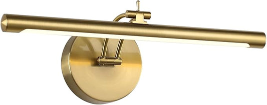 Picture Light Dimmable Hard Wired 15.75 Inch Adjustable Swing Arm Brass Wall Lights for Pictures Led Display Light for Artwork 7W Warm White