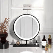 COTULIN 24-Inch Modern Brushed Nickel Bathroom Light Fixture - 180° Rotatable LED Chrome Vanity Light Bar for Over-Mirror Use, 12W Bathroom Sconce Wall Lighting with Switch on/Off