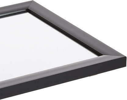 Amazon Basics Rectangular Wall Mount Mirror with Standard Trim for Bedroom, Living Room, Entryway, Hangs Horizontally or Vertically, 16 x 20 inch, Black