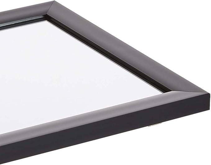 Amazon Basics Rectangular Wall Mount Mirror with Standard Trim for Bedroom, Living Room, Entryway, Hangs Horizontally or Vertically, 16 x 20 inch, Black