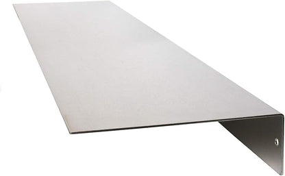 Buhbo Mitus Floating Shelf Wall Mounted (8 inch x 36 inch) Heavy Duty Industrial Modern, Brushed Stainless Steel