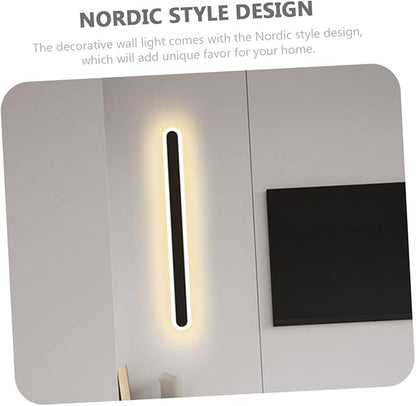 DOITOOL Elegant Minimalist Wall Light for Bedroom Living Room and Hallway Led Background Fixture with Warm Light Durable Iron Design for Home Decor