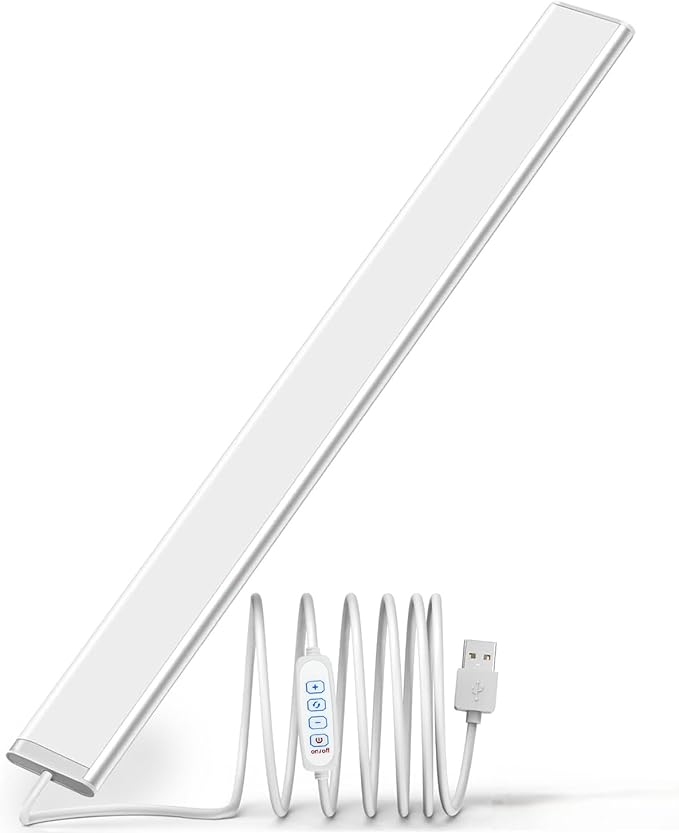 15.8in Under Cabinet Lights, 84 LED/12W Super Bright, Dimmable with Memory Function, 3‑Color Temperature, Ultra‑Slim Magnetic Under Counter Lighting for Kitchen, Cabinet & Shelf (1)
