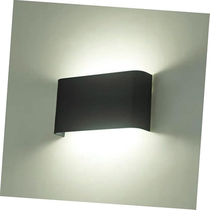 NUOBESTY 1pc Modern Led Wall Light Minimalist Black Indoor Fixture for Bedroom and Corridor Soft Warm Lighting Easy to Clean