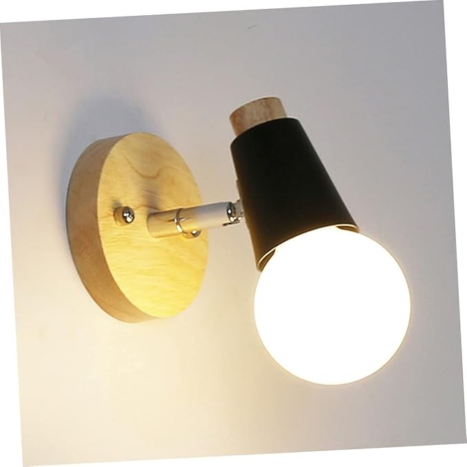 Tofficu Nordic Minimalist Wall Lamp E27 Sconce Modern Decorative Lighting for Bedroom Stairway and Hallway No Bulb Included