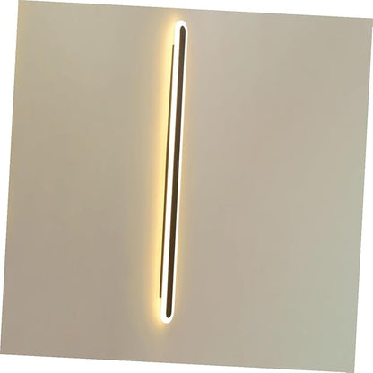 Vaguelly Minimalist LED Wall Lamp Black Frame Warm Light Modern Bedroom Backdrop Wall Light for Living Stairway Compact Indoor Sconce with Cozy Illumination and Easy Installation