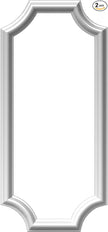 Ekena Millwork PNL12X28AS-02-CASE-2 Ashford Molded Scalloped Wainscot Wall Panel, 12