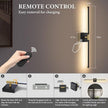 Wall Sconces Set of Two Battery Operated, Wireless USB Rechargeable Wall Lights with Remote, 8000mAh Dimmable LED 3 Color Dimmable Living Room for Bedroom,Hallway,Picture Lamp (30in Black)