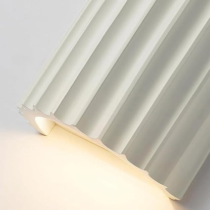 LightInTheBox Modern LED Wall Sconce Minimalist Resin Wall Light Nordic Style Half-Cylinder Tree Root Desgin Up and Down Light for Stairs Hallway Bedroom (White)