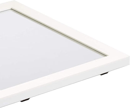 Amazon Basics Rectangular Wall Mount Mirror for Bedroom, Living Room, Entryway, 20" x 28", Standard Trim, White, Hangs Horizontally or Vertically