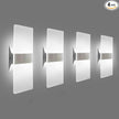 KICAAO Modern Wall Sconces 4 Pack, Led Wall Light 10w, Wall Sconce Up Downlight, Hardwired Acrylic Wall Light Lighting, Suitable for Living Room Corridor Bedside (Cool White 6000K 4Pack)