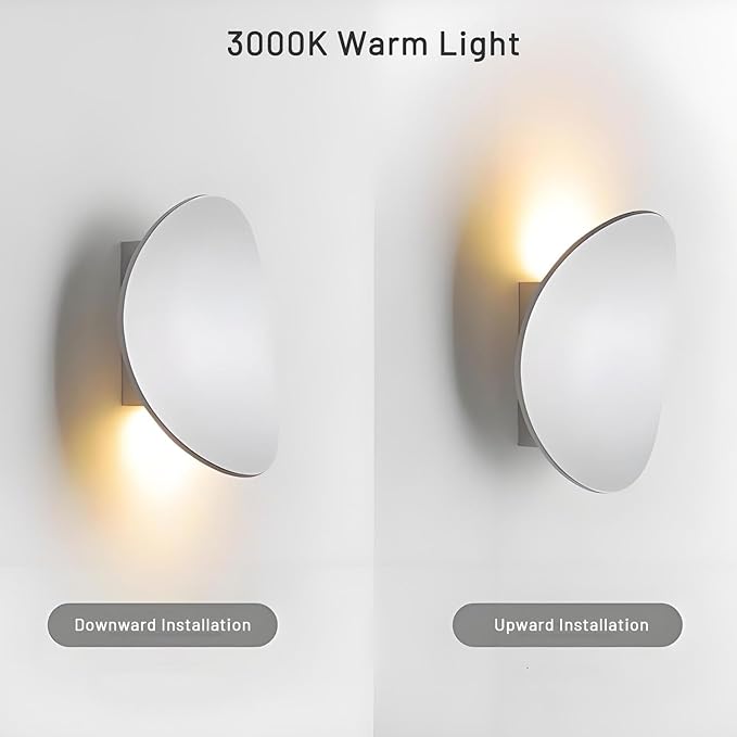 LED Wall Sconce Indoor Modern Lighting Minimalist Hardwired Wall Mount Light Arc Stairwell Lighting for Living Room Bedroom Hallway Corridor Conservatory Warm White 3000K