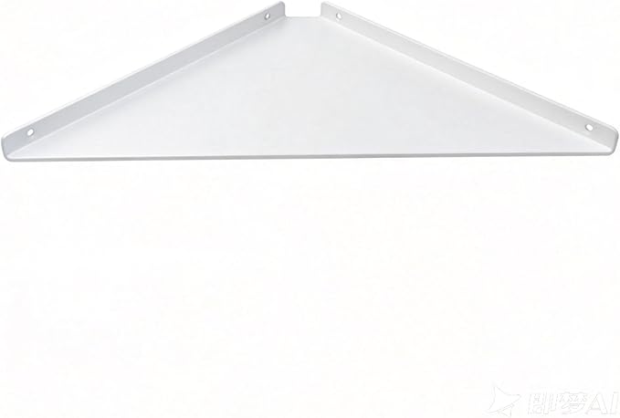3.0mm Aluminum Alloy Corner Shelf Wall Mounted, for Bathrooms,Offices, Bedrooms,Kitchens,Dorm Rooms and Living Rooms (White, 11.3 inch White Corner Shelf)