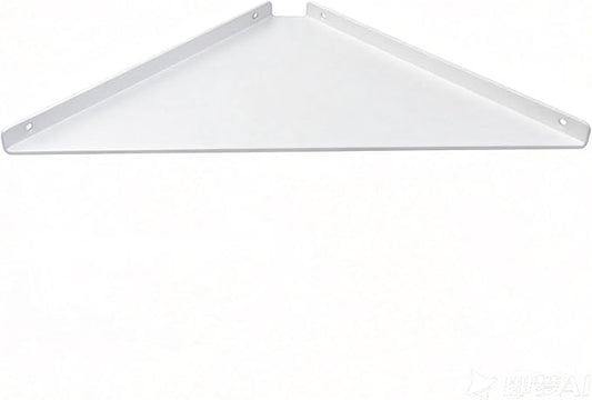 3.0mm Aluminum Alloy Corner Shelf Wall Mounted, for Bathrooms,Offices, Bedrooms,Kitchens,Dorm Rooms and Living Rooms (White, 11.3 inch White Corner Shelf)