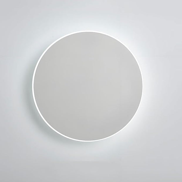 Modern Minimalist Wall Light White Round Disc Wall Sconce Metal Circular Stairwell Lighting LED Sconce for Living Room Bedroom 6000K White Light