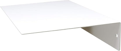 Buhbo Mitus Floating Shelf Wall Mounted (8 inch x 12 inch) Heavy Duty Industrial Modern Steel, White