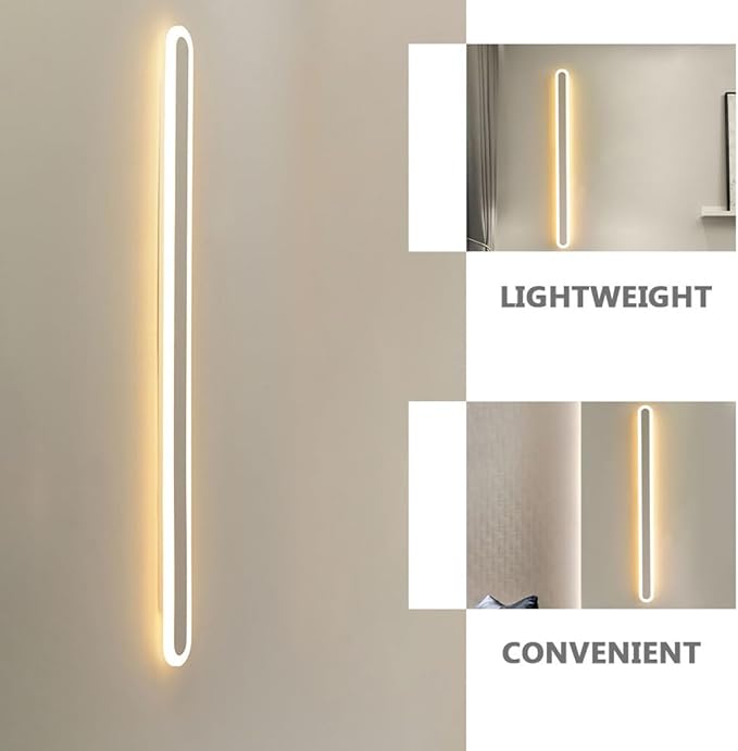 Minimalist LED Wall Lamp Warm Light Bedroom Backdrop Sconce for Living Stairway Corridor Energy-Saving Modern Wall Light Fixture Easy Installation
