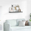 Gray Lacquered MDF Frame Ledge Shelf Set of 2, 31.5 Inch Long Wall Mounted Shelves for Picture Frames and Decor, Modern Narrow Display Shelf for Home Organization and Stylish
