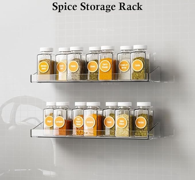 4 Pcs Acrylic Floating Shelves, 15