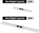Giftgarden 47 Inch Long Floating Shelves for Wall Set of 5, White Wood Wall Shelves for Bathroom, Bedroom, Kitchen, Living Room Storage and Decoration, Wooden Picture Ledge