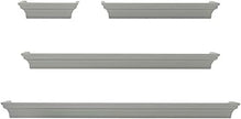 MELANNCO Floating Wall Shelves for Bedroom, Living Room, Bathroom, Kitchen, Nursery, Set of 4, Gray, 4 Count