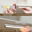 Magnetic Light Bar, 16.5in Rechargeable LED Desk Light Bar with Remote Control, 3000K, 4500K, 6000K Color Temperature Battery Powered Under Cabinet Lighting for Desk, Home Office, Under Shelf