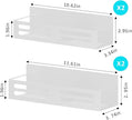 Magnetic Spice Rack for Refrigerator, Metal Spice Rack Organizer, Magnetic Shelf for Fridge 4Pack White