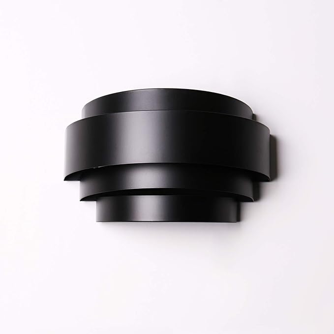 LightInTheBox Modern Wall Light, Black Indoor Wall Light Metal Wall Sconce for Home Theater, Staircase, Basement, Bedroom (1PCS)
