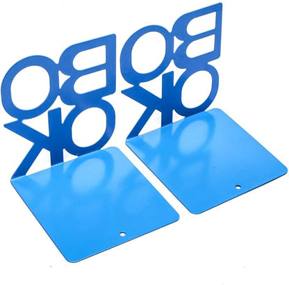 Book Ends - Decorative Metal Book Ends Supports for Bookrack Desk,Books, Unique Appearance Design,Heavy Duty